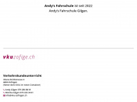 andysfahrschule.ch Webseite Vorschau