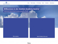 aviationacademy.at Webseite Vorschau