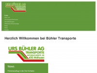buehlertransporte.ch Webseite Vorschau