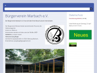 buergerverein-marbach.de Webseite Vorschau