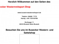buseck-westernreitsport.de Webseite Vorschau