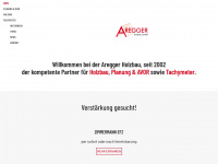 areggerholzbau.ch Webseite Vorschau