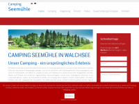 camping-seemuehle.at Webseite Vorschau