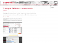 catalogueconstruction.ch Webseite Vorschau