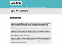 cdu-wiernsheim.de Webseite Vorschau