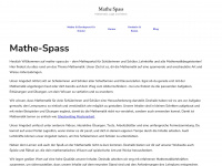mathe-spass.de Webseite Vorschau