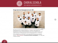 choralschola.at Webseite Vorschau