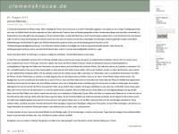 clemenskrause.de Webseite Vorschau