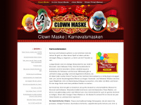 clownemaske.de Webseite Vorschau