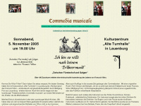 commedia-musicale.de Webseite Vorschau