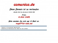 comunica.de Webseite Vorschau