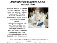 livemusik-tanzmusik-hochzeit.de Webseite Vorschau