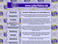 cyberfaktor.de Webseite Vorschau