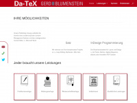 da-tex.com Webseite Vorschau