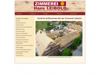 leibold-zimmerei.de Webseite Vorschau