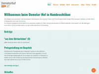 demeterhof.ch Webseite Vorschau