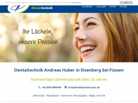 dentaltechnik-huber.de Webseite Vorschau