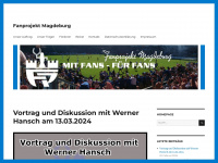 fanprojekt-magdeburg.org Webseite Vorschau