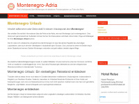 montenegro-adria.de Webseite Vorschau