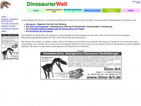 dinosaurierwelt.de Webseite Vorschau