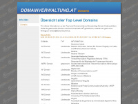 domainverwaltung.at Webseite Vorschau