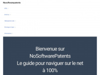 nosoftwarepatents.com Webseite Vorschau