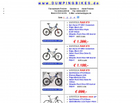 dumpingbikes.de Webseite Vorschau