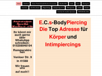 ecsbodypiercing.de Webseite Vorschau