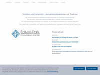 edison-park-immobiliengmbh.de Webseite Vorschau