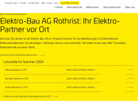 elektro-bau.ch Webseite Vorschau