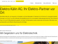 elektro-kaelin.ch Webseite Vorschau
