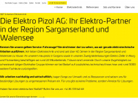 elektro-pizol.ch Webseite Vorschau