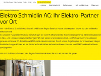 elektro-schmidlin.ch Webseite Vorschau