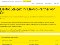 elektro-steiger.ch Webseite Vorschau