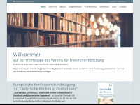 freikirchenforschung.de Webseite Vorschau