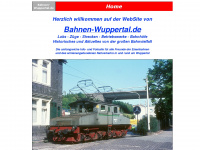 bahnen-wuppertal.de Webseite Vorschau