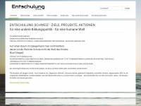 entschulung.ch Webseite Vorschau
