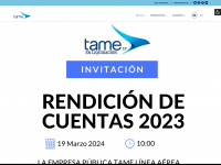 tame.com.ec Webseite Vorschau