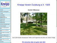 kneippverein-duisburg.de Webseite Vorschau