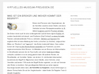 virtuelles-museum-preussen.de Webseite Vorschau