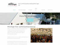 pfenninger-partyzelte.ch Webseite Vorschau
