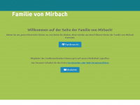 familie-von-mirbach.de Webseite Vorschau