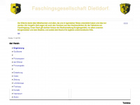 fasching-dietldorf.de Webseite Vorschau