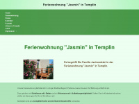 fewo-jasmin-templin.de Webseite Vorschau