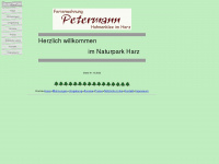 fewo-petermann-hahnenklee.de Webseite Vorschau