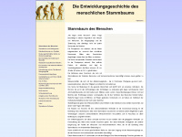stammbaum-des-menschen.de Webseite Vorschau