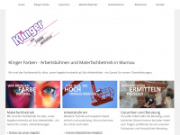 klinger-farben.de Webseite Vorschau