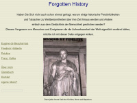 forgotten-history.de Webseite Vorschau
