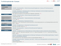 fortbildungskalender-synapse.ch Webseite Vorschau