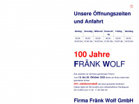 fraenk-wolf.de Webseite Vorschau